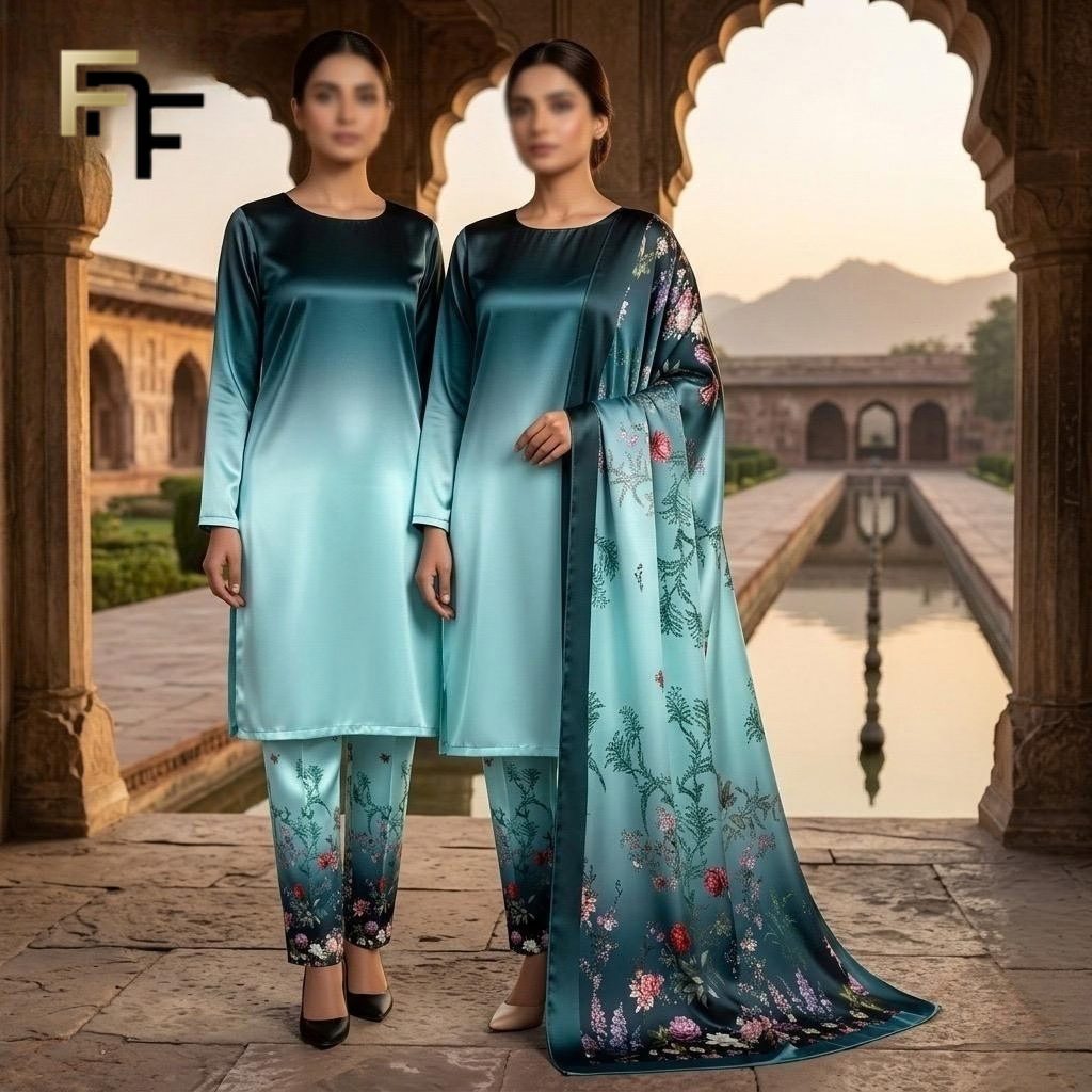 Premium Silk 3-Piece Unstitched Suit – FNF-SLK-006