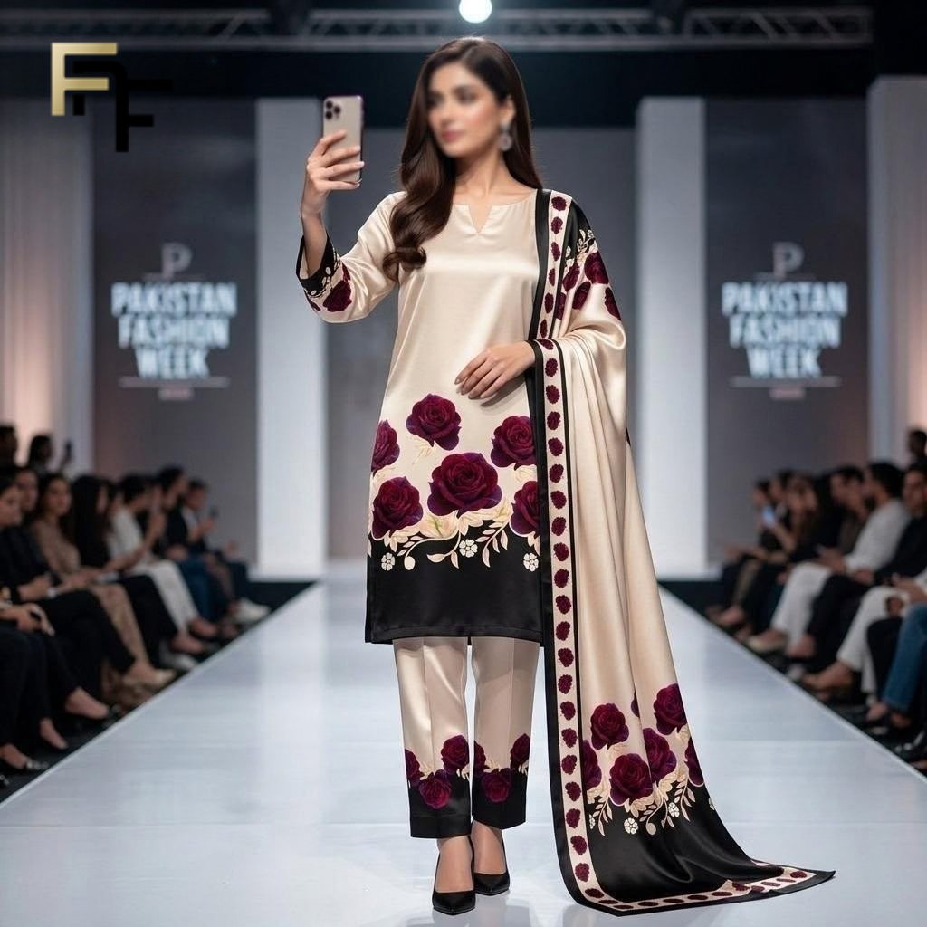 Premium Silk 3-Piece Unstitched Suit – FNF-SLK-007