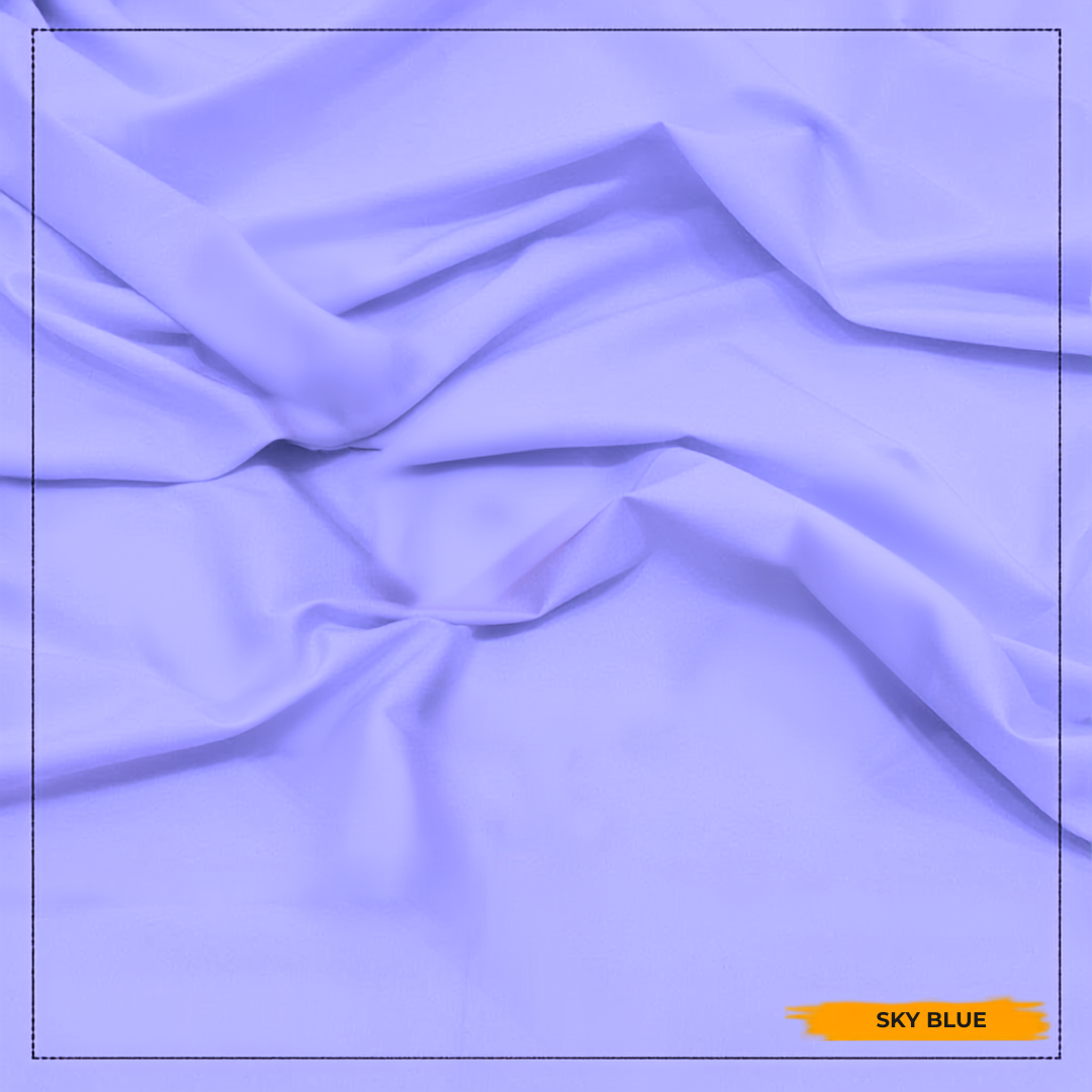 Premium Sky Blue Boski Wash N Wear – Unstitched Suit